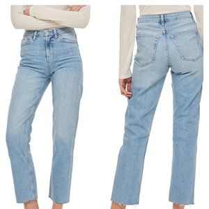 Top shop straight raw hem jeans